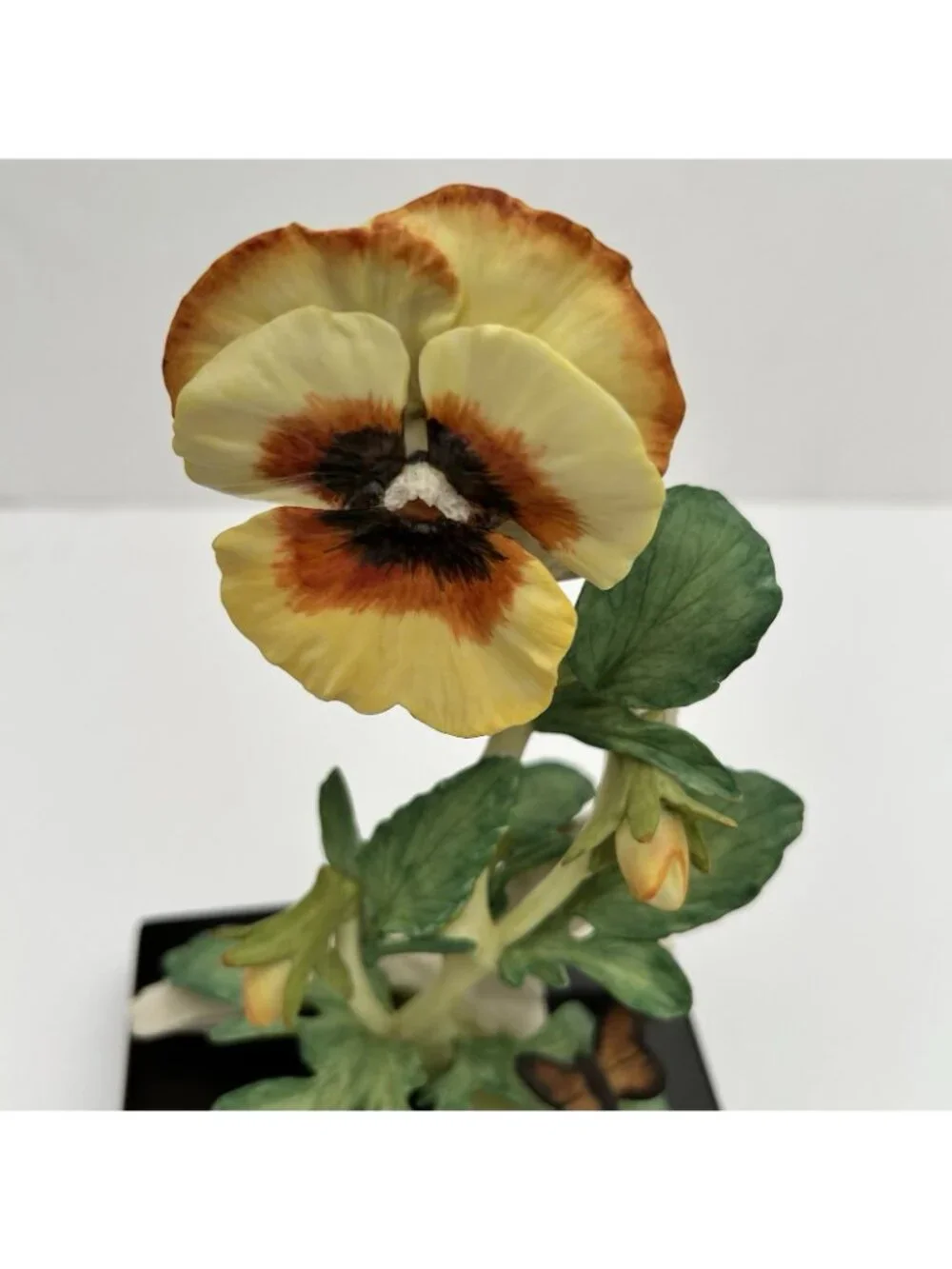 Cybis Porcelain Sculpture Figurine Pansies Butterfly Signed Limited Edition 949